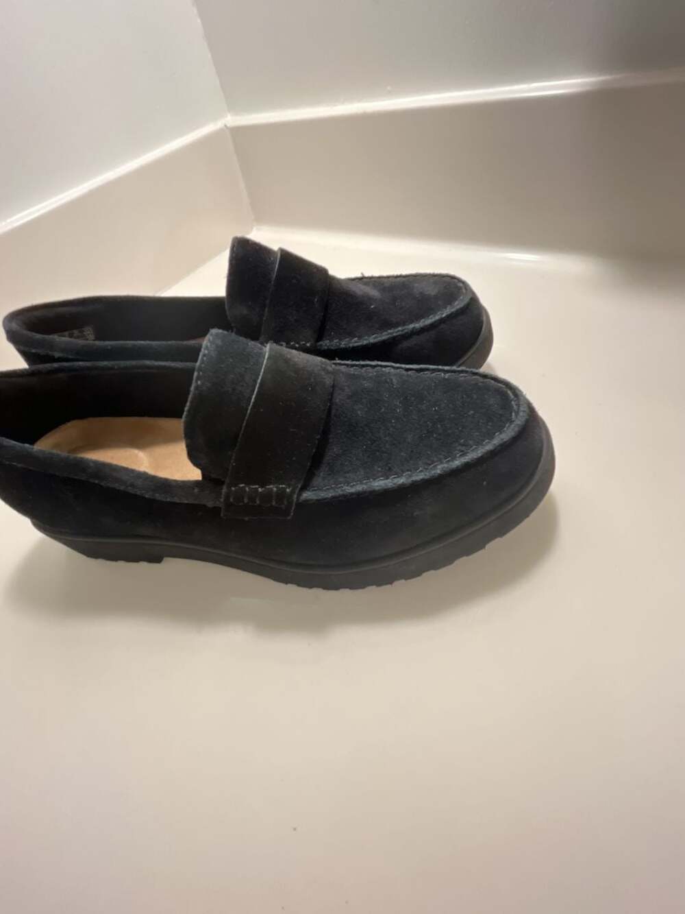 Clarks Black Suede Loafers